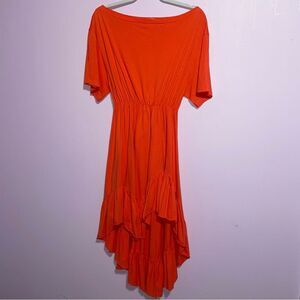 Lili Sidonio Molly Bracken High Low Midi Dress Women Size S Ruffle Casual Preppy